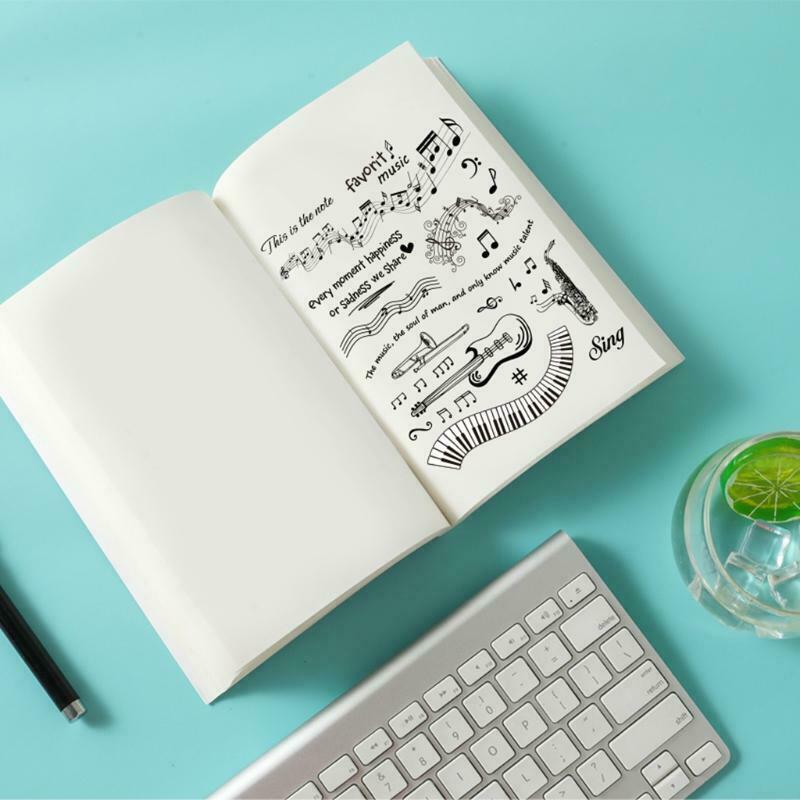 Music Notes Silicone Clear Seal Stamp DIY Scrapbook Embossing Photo Album Decor