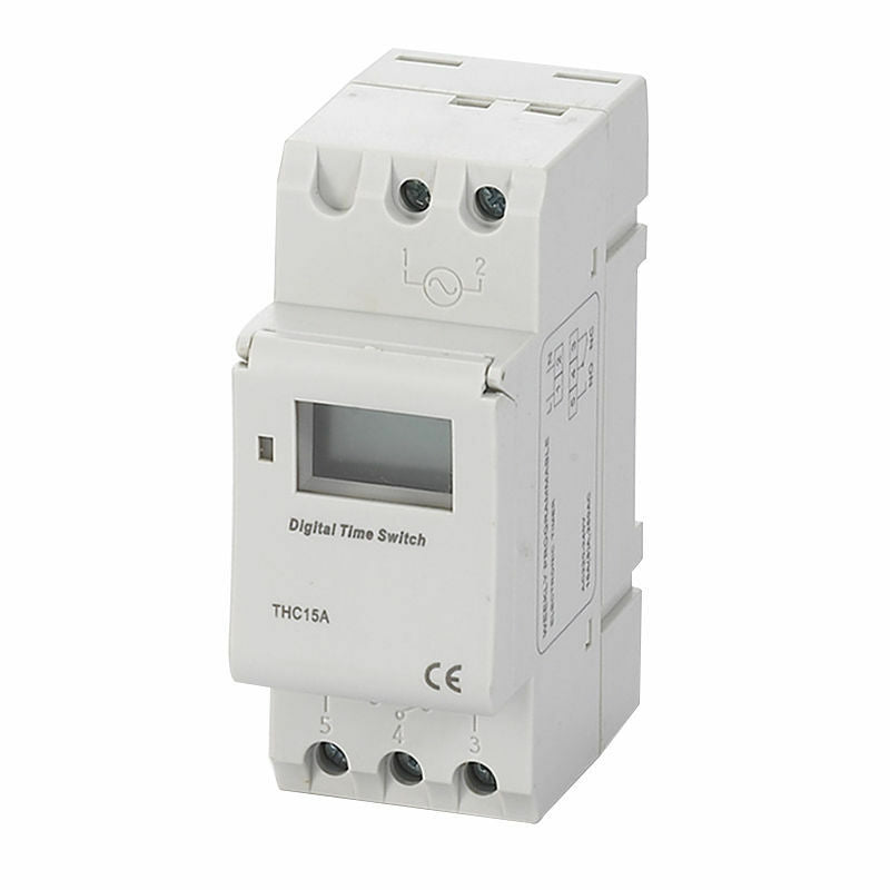 220V 16A Time Relay Switch Digital LCD DIN Programmable Weekly Rail Timer AC