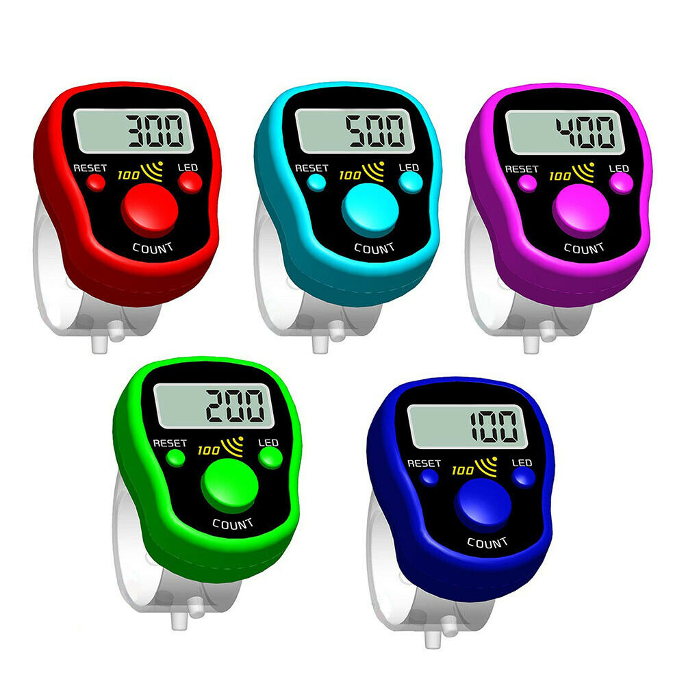 Random Color Finger Counter Electronic Handheld Tally Counter for Golf Chanting