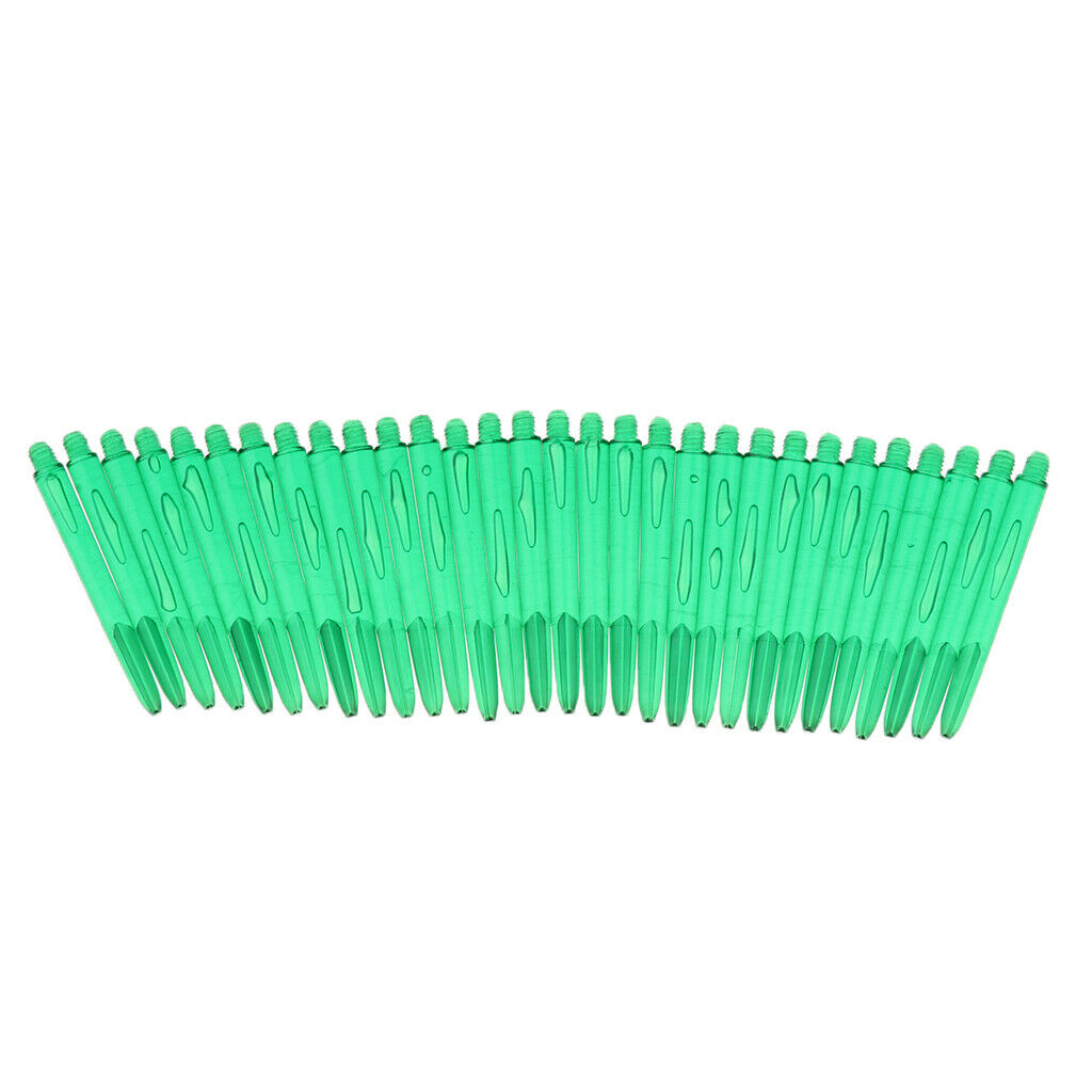 30 Pieces Universal Plastic 2BA Dart Shafts Replacement Dart Stems Green