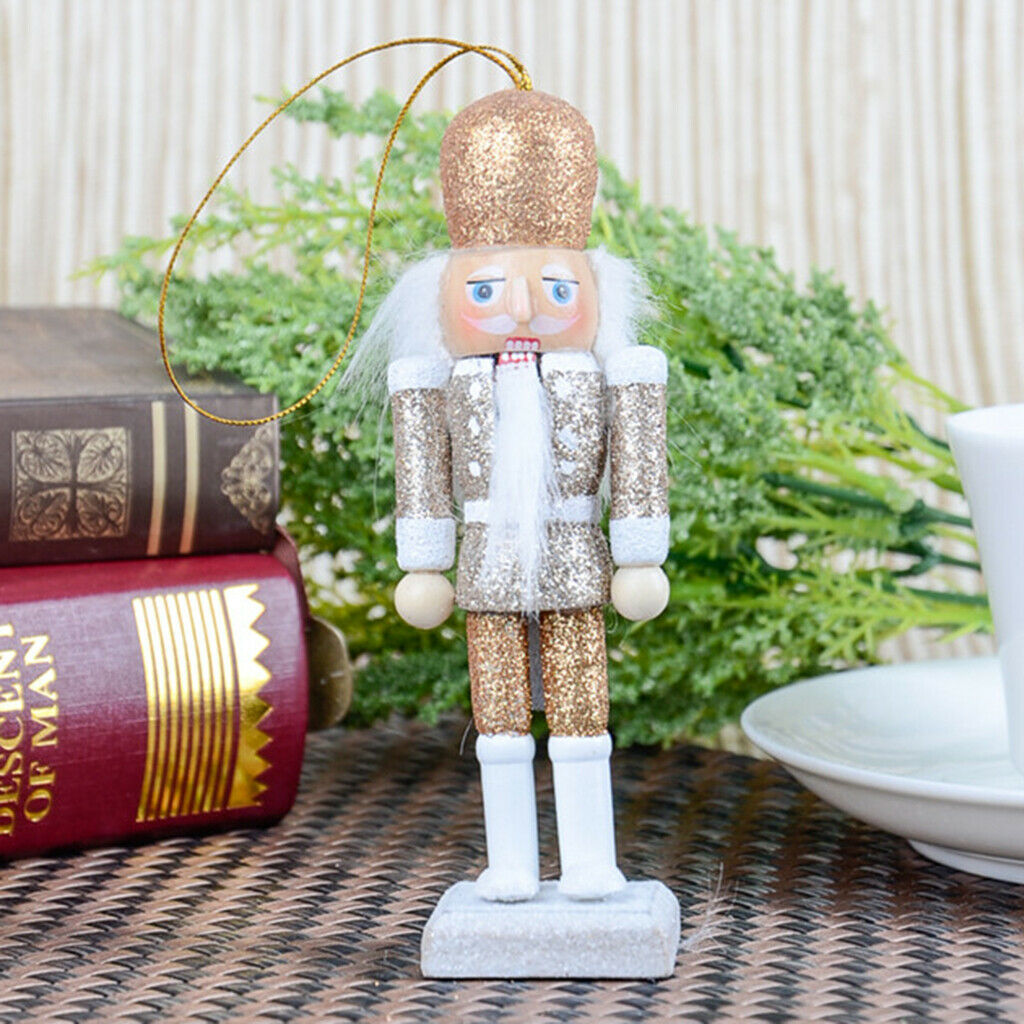 12cm Standing Nutcracker Solider Figures Puppet Traditional Collectibles