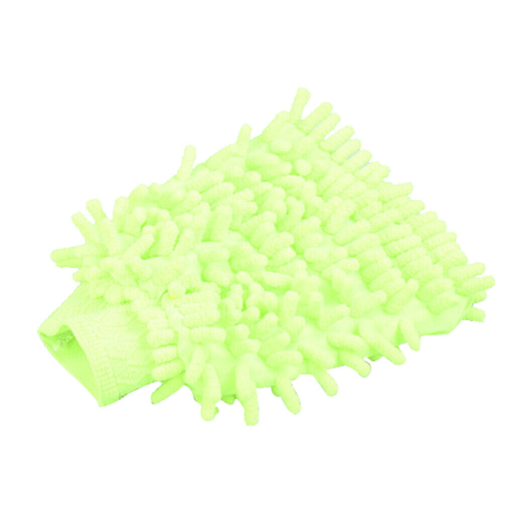 Microfiber Cleaning Mitten Double Sided Chenille Glove Cleaning Cloth Home