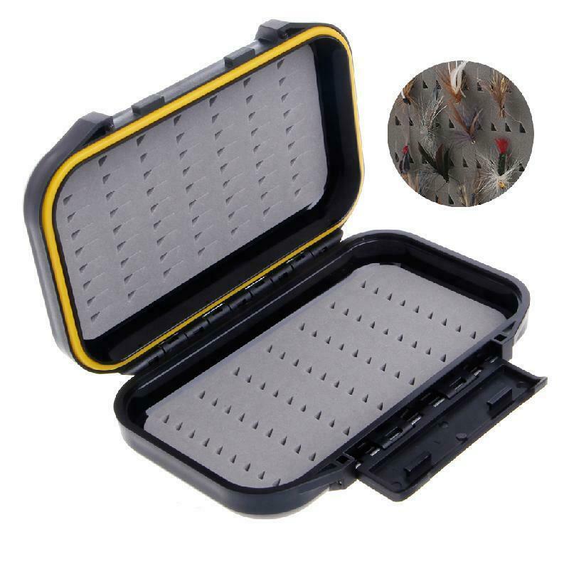 Portable Waterproof Fly Fishing Lure Bait Trout Flies Storage Box Case Container