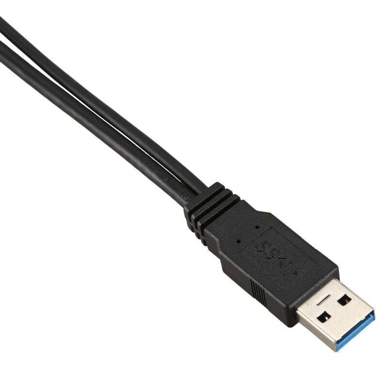 USB 3.0 Male & USB 2.0 Dual Power Data Y To Type-C USB-C Cable for Laptop & HaB4