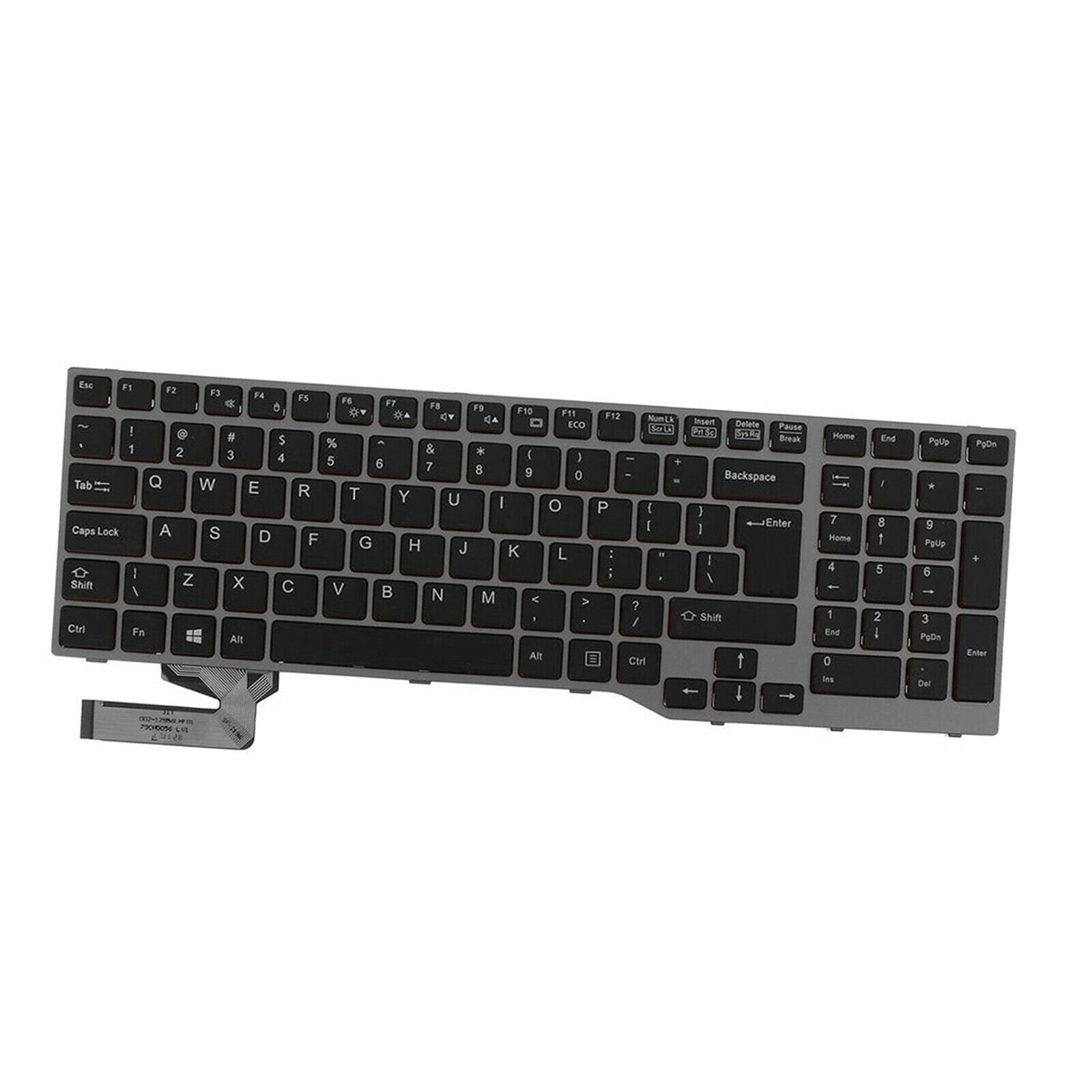Laptop Keyboard Replacement Keyboard for Fujitsu Lifebook E753 E557 Black
