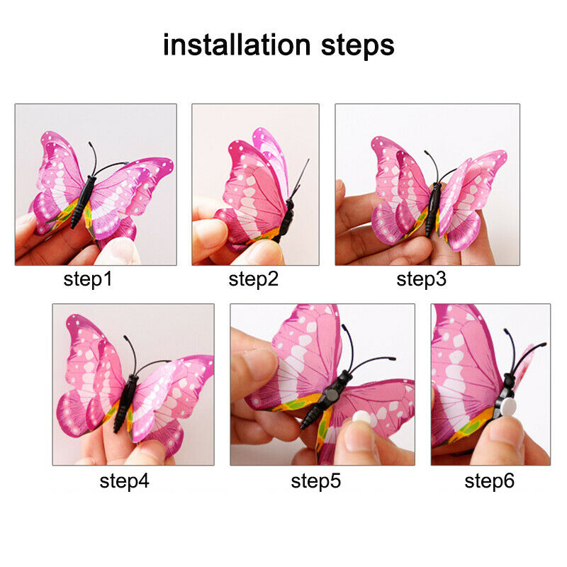 Artificial Butterfly Garden Decorations Simulation Butterfly Stakes Lawn .l8