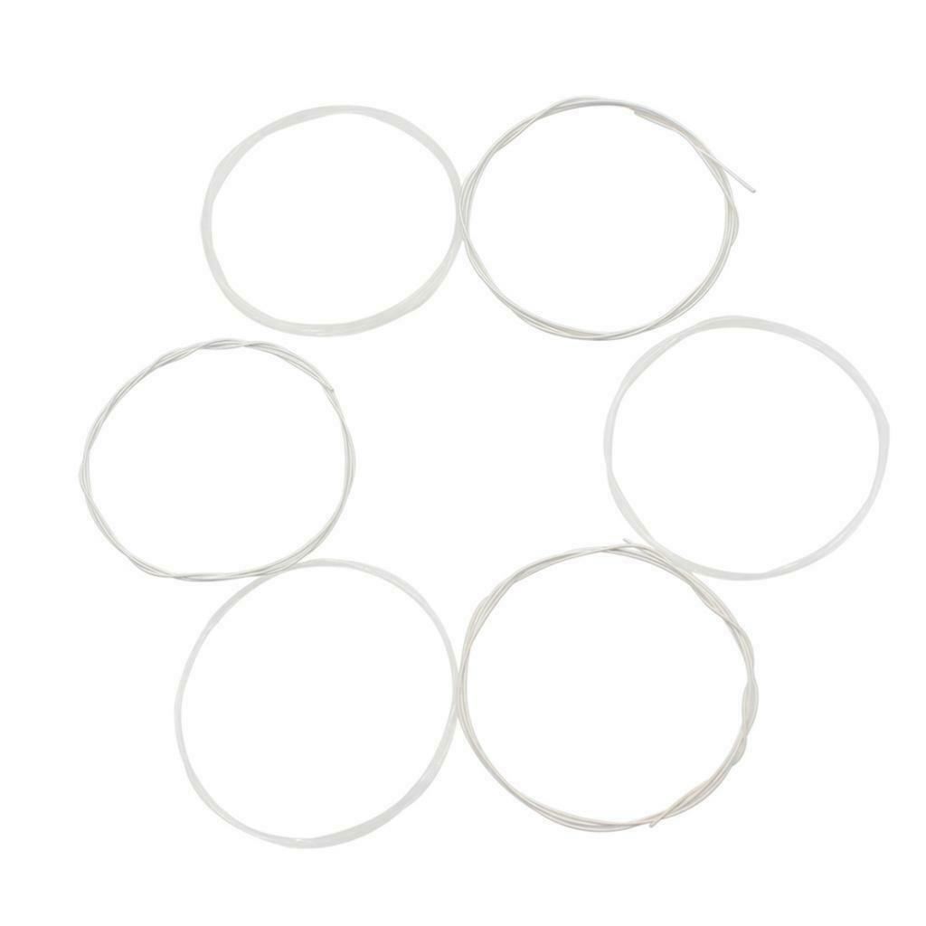 Durable 6pcs Clear Nylon Classical Guitar String Set C102 E / B / G / D