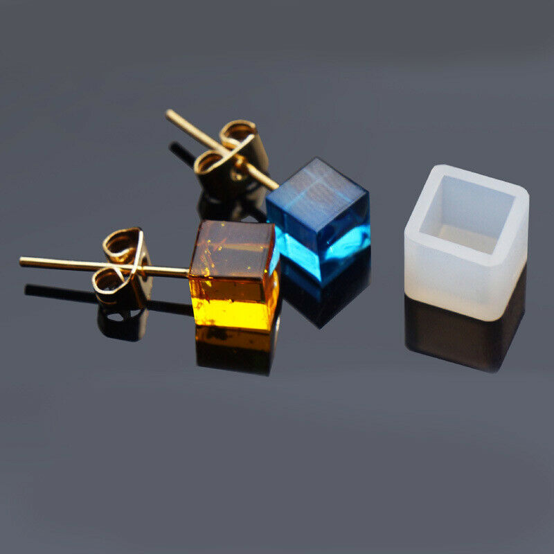 4Pcs/Set Crystal Epoxy Jewelry Earring Mold DIY Craft Making Pendant Mould Decor