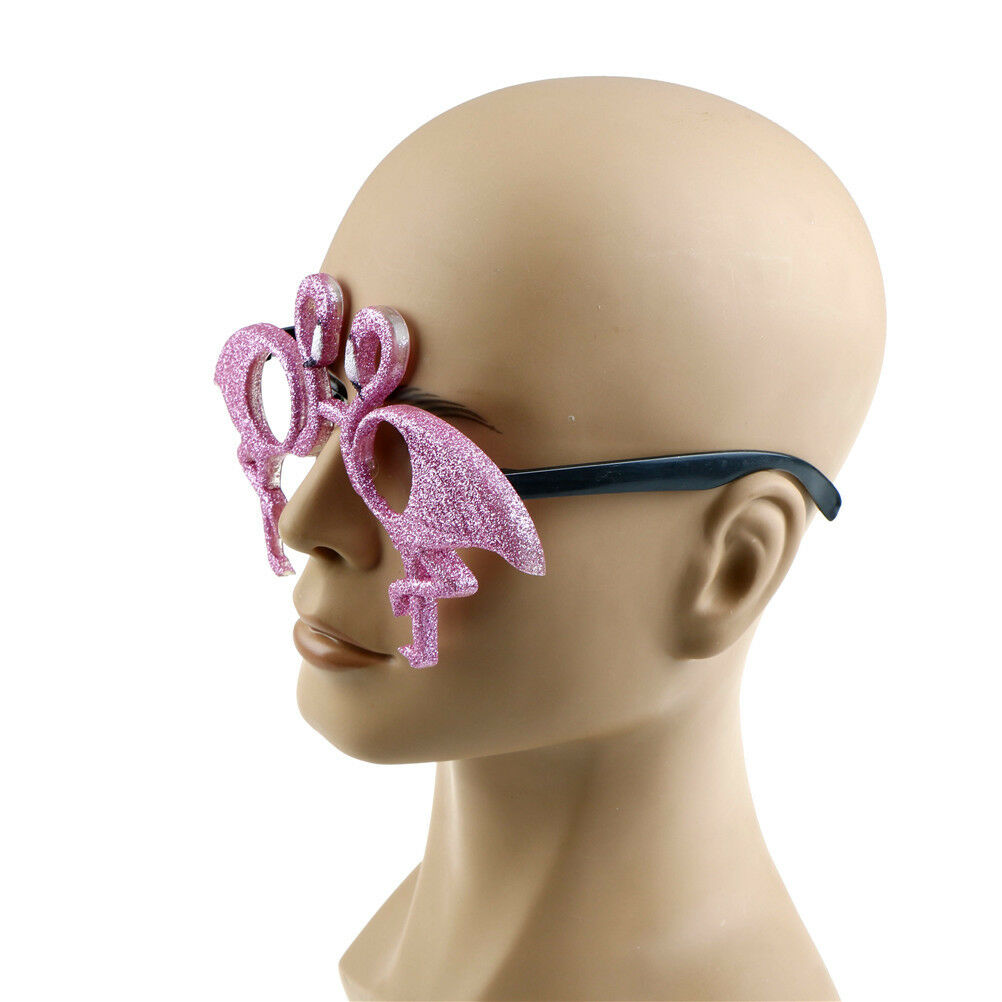 Glitter Flamingo Shaped Glasses Fancy Dress Up Frame Costume Gift Party S.l8