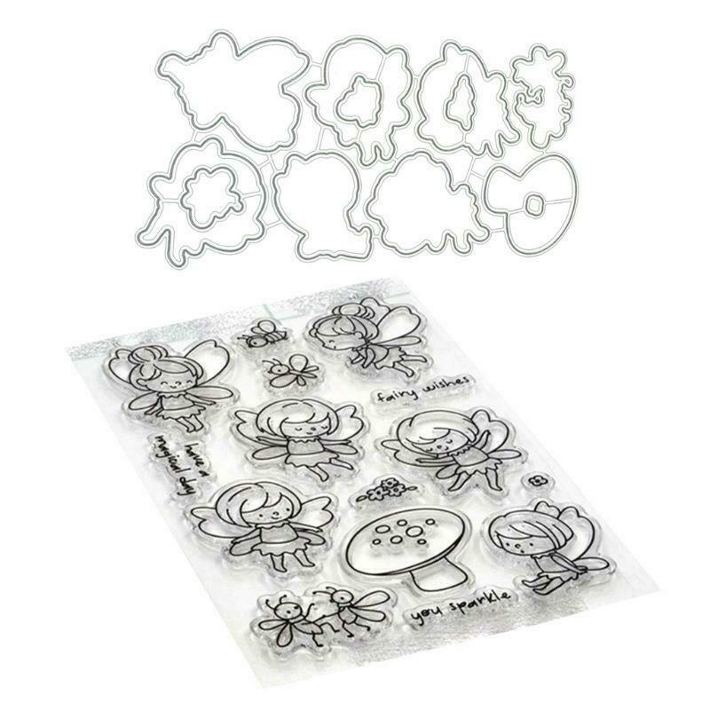 Angel Girls Cutting Dies Clear Stamp for DIY Scrapbooking Paper Card Embossing