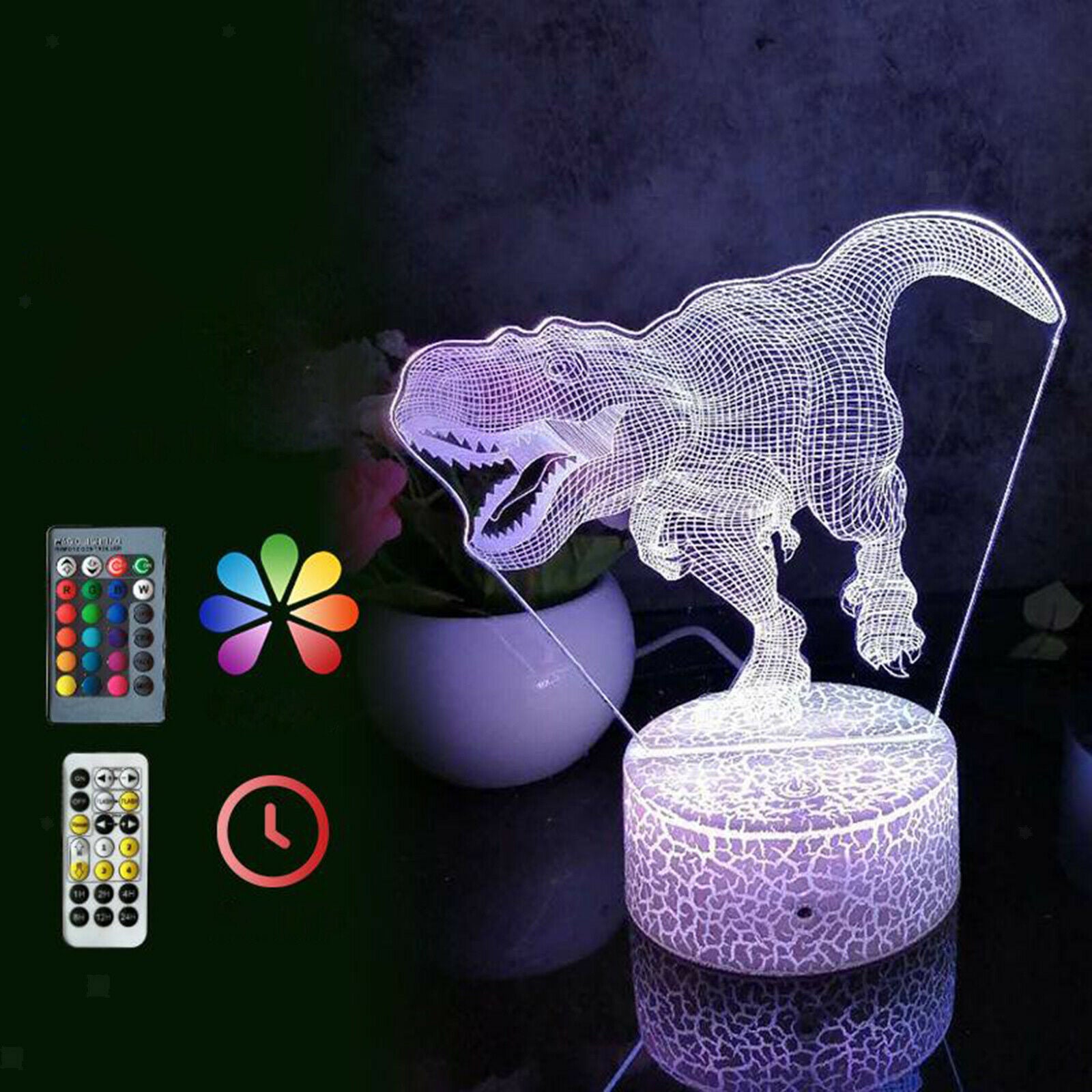 Dinosaur Night Light Children Nightlight Bedside Boy Girls Battery/USB Boys