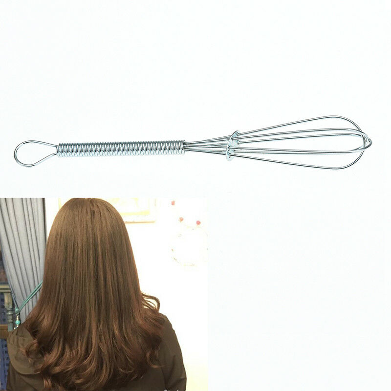 stainless steel hairdressing tool tint color dye whisk balloon whip mixer.l8