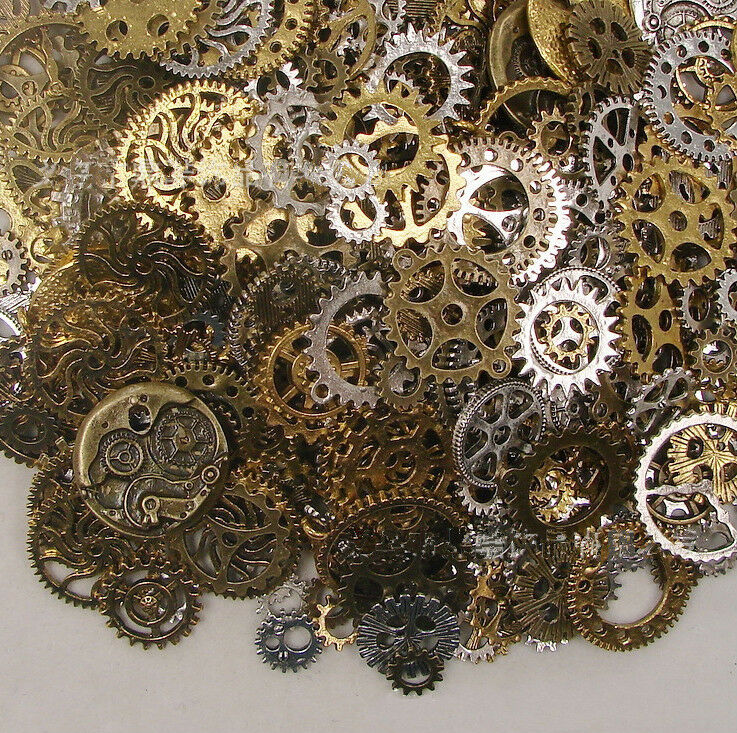 Popular 50g Watch Parts STEAMPUNK CYBERPUNNK COGS GEARS DIY JEWELRY CRAFT ART LQ