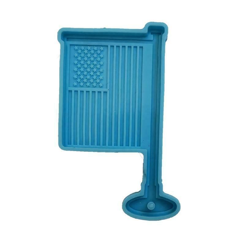 Blue Shiny US Independence Day Flag Keychain Mold for Valentine Love Gift