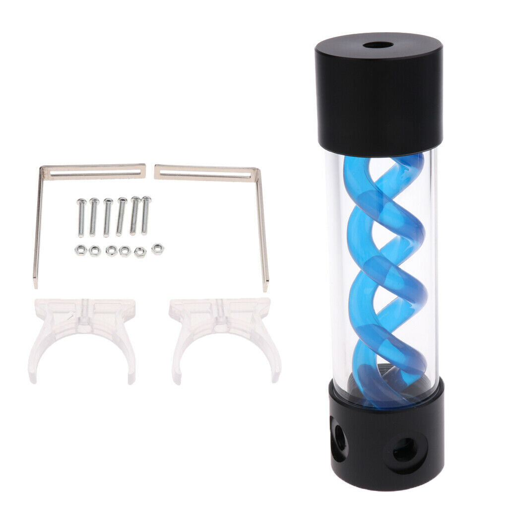 Computer G1/4''   Water-cooling Spiral Suspension Reservoirs Tank #3