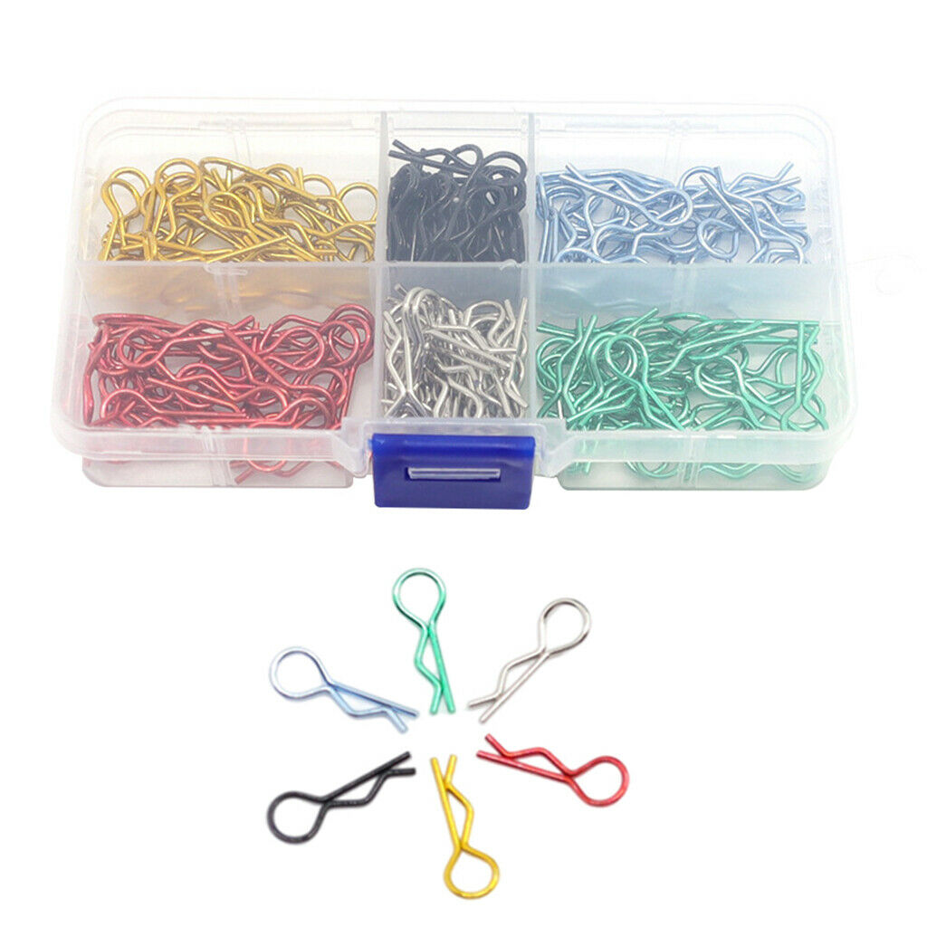 180/set Metal RC Body Shell R Shape Clips for 1/10 1/12 RC Racing Car Accs
