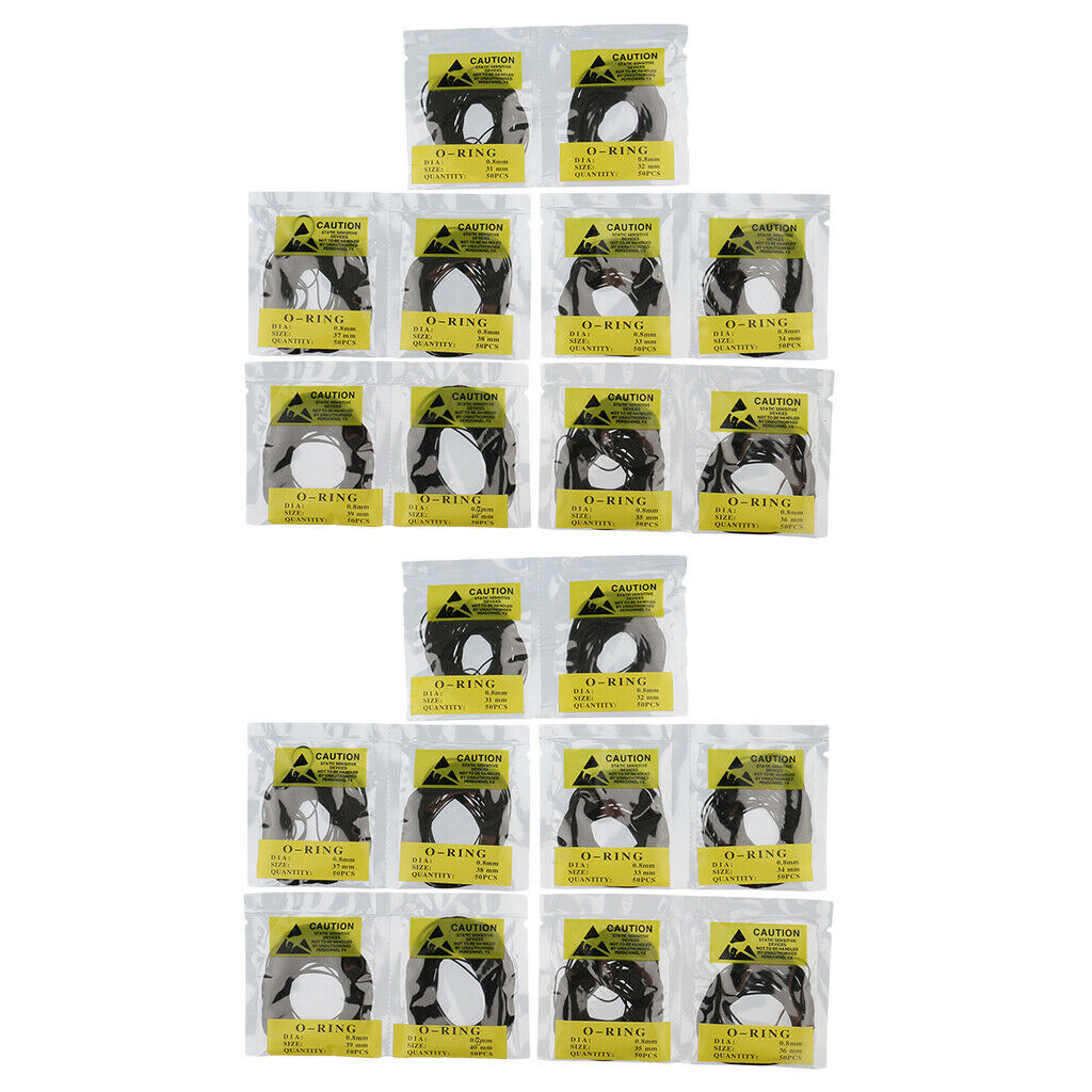 1000pcs 0.8mm Rubber Watch Gasket Kit