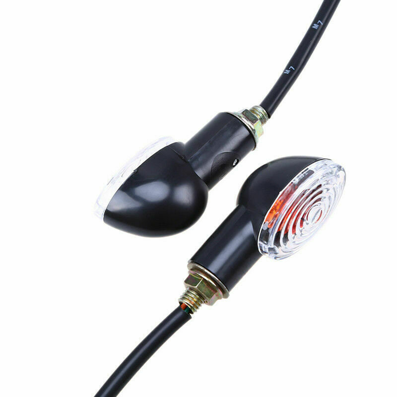 Universal Motorcycle Turn Signal Indicator Light  Lamp 12V Clear Lens