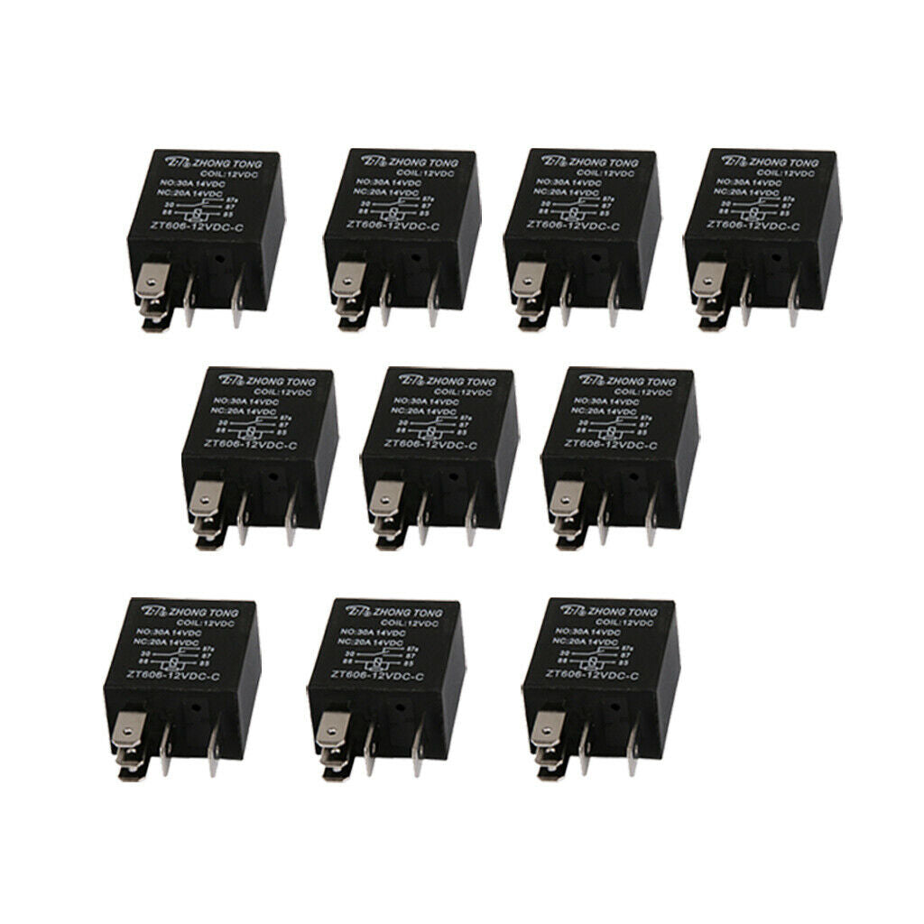 ZT606-12V-C-R DC 12V 20A/30A AMP SPDT Relay Relays 5 Pins for Car Truck