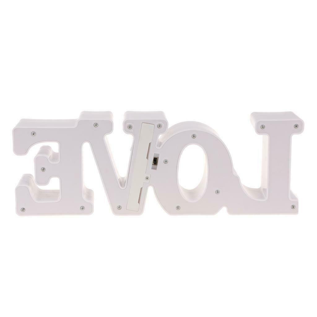 2x Alphabet Letters Lights Light Up Plastic LOVE Night Table Lamp Xmas Decor