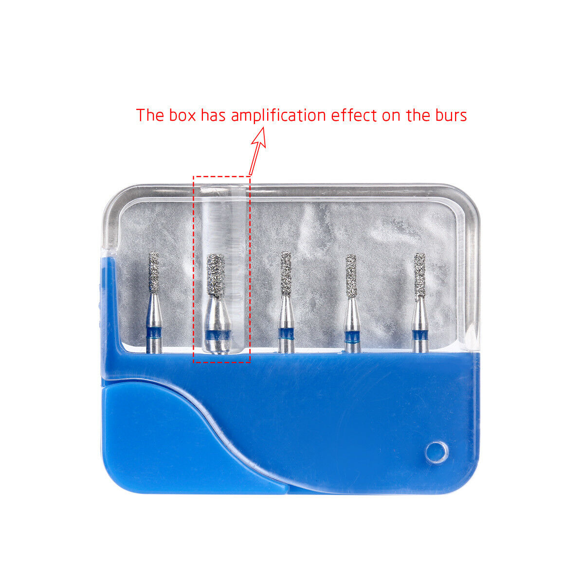 100X 2-tier Dental Diamond Burs Straight Flat end for High Speed Handpiece SF-41