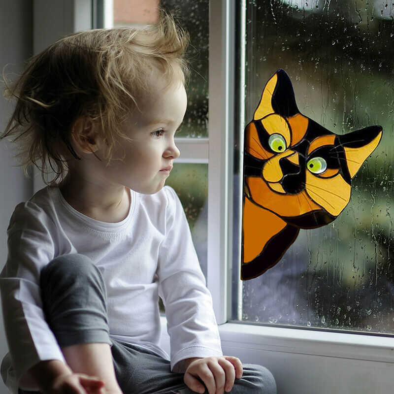 7Pcs/set Creative Fun Pet Stickers Cute Cartoon Cat Wall Stickers Home Car De Kt