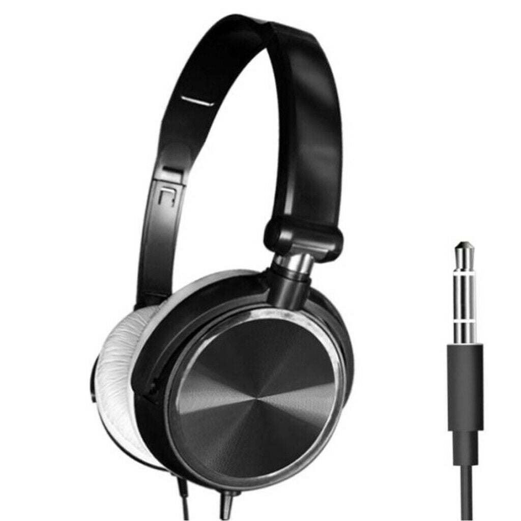 S1 3.5mm Wired Headset Stereo Soft Earpads Over Ear Headphones - Black