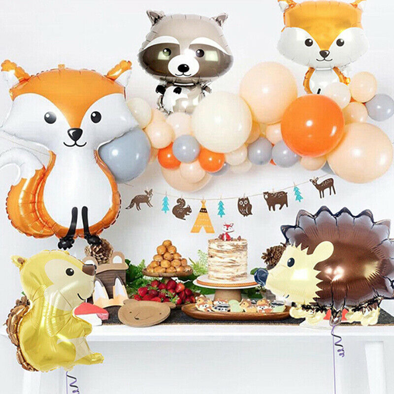 4pcs Animal Foil Balloons Birthday wedding Forest Party Decorations ball .l8