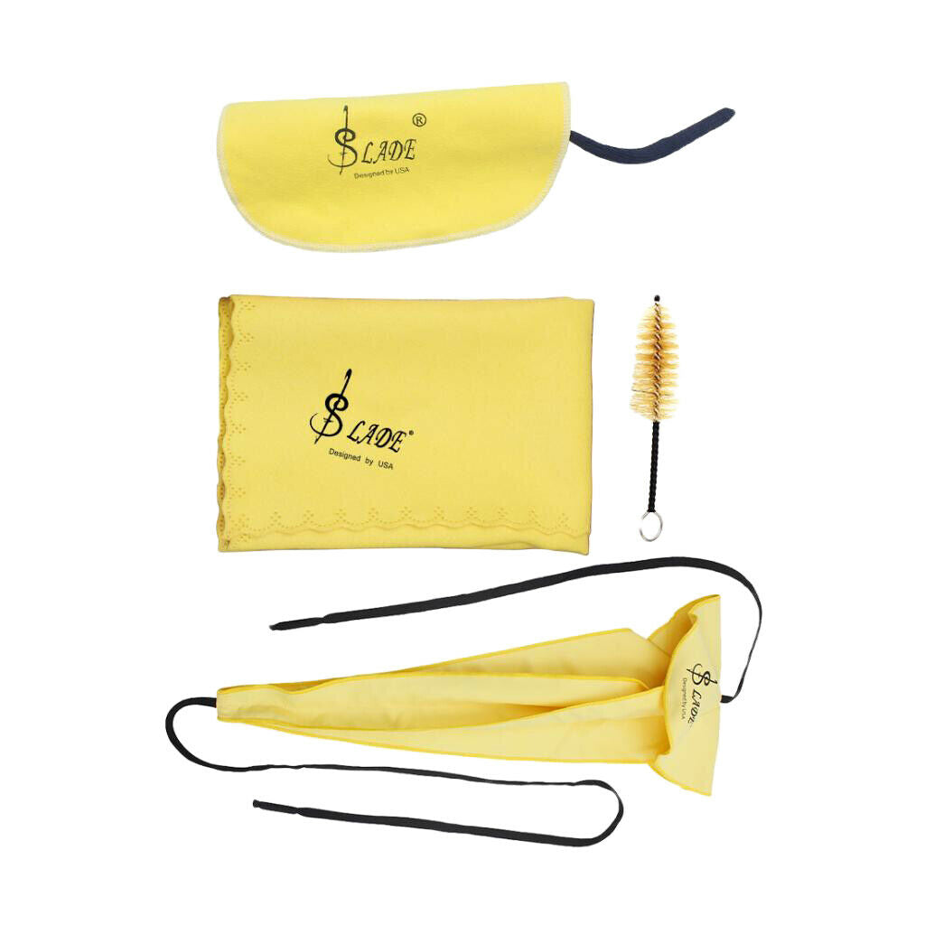 4 Pack Saxophone Cleaning Kit Tube Clean Cloth Mouthpiece Brush Screwdriver