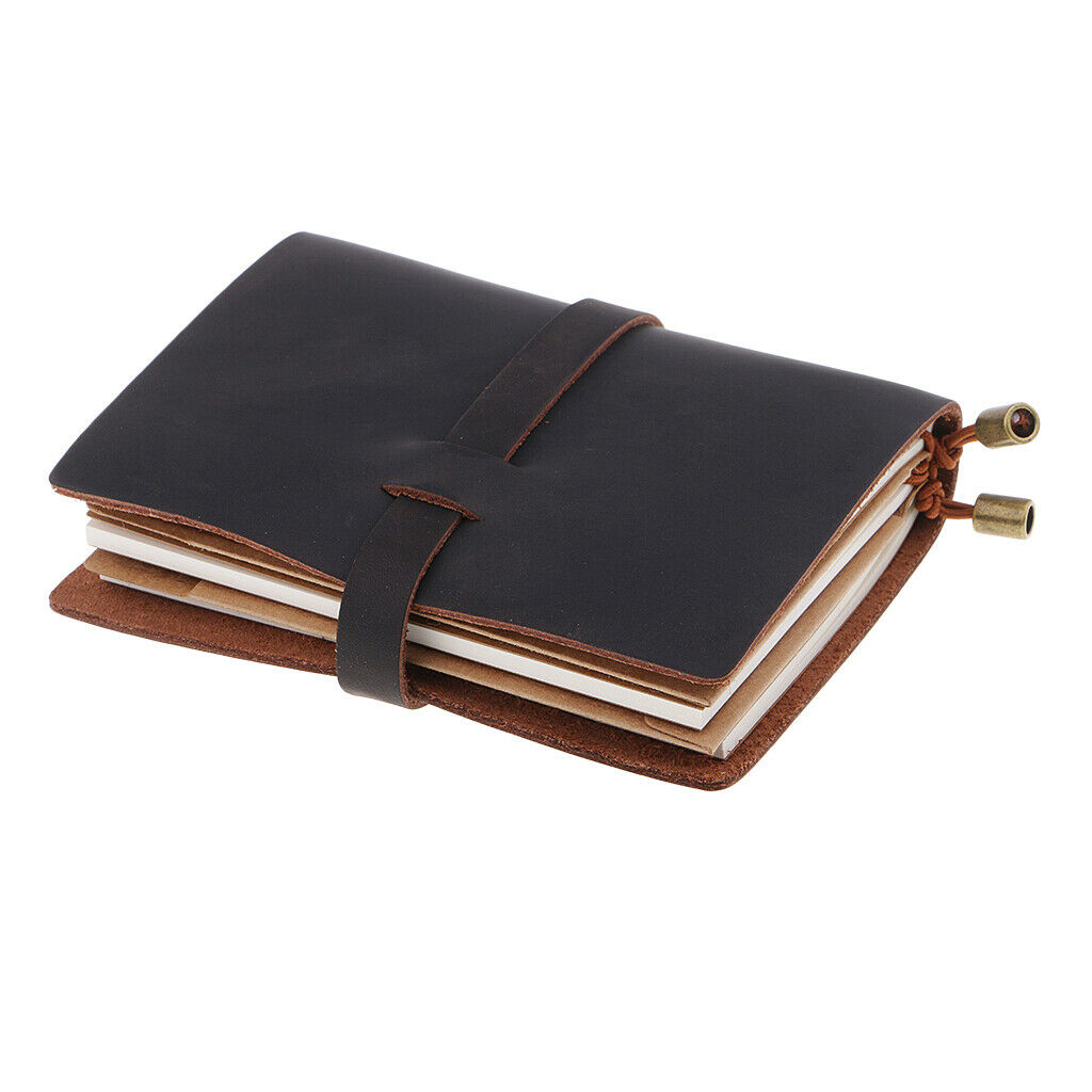 Leather Notebook Pad, Travel Journal, Diary, 96 Pages, 135 X 100 Mm
