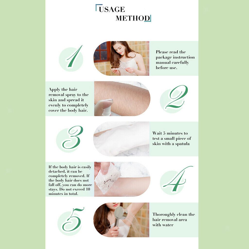 Hair Removal Spray Private Part Serum for Arm Painless Hair Remover Smooth