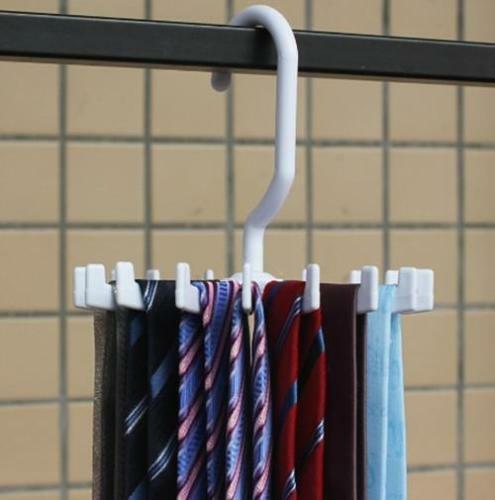 Rotating 20 Hooks Neck Ties Organizer Men  Tie Rack Hanger Holder jvJC.l8