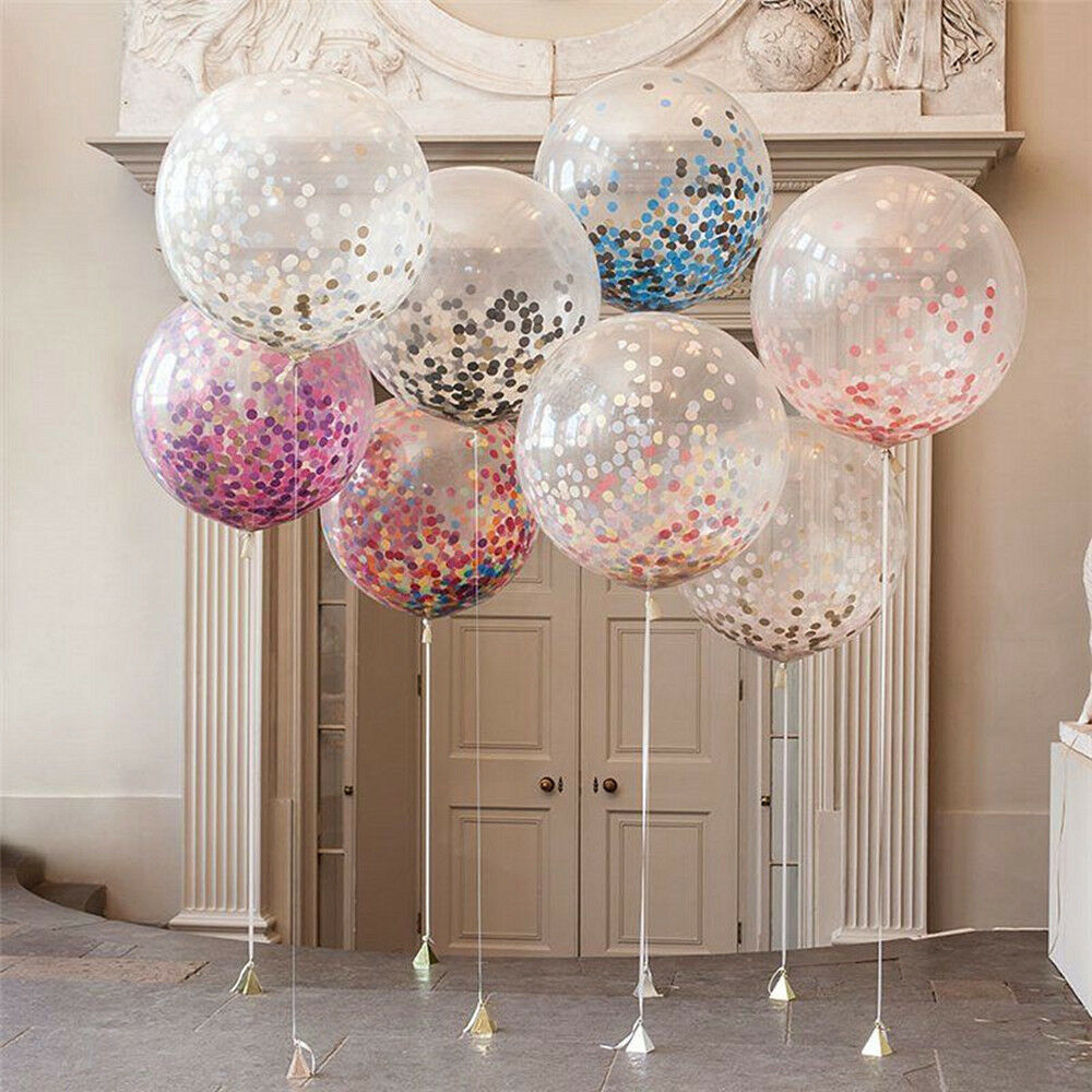 25Pack Confetti Balloons Latex 12" Decorations Helium Birthday Party Wedding