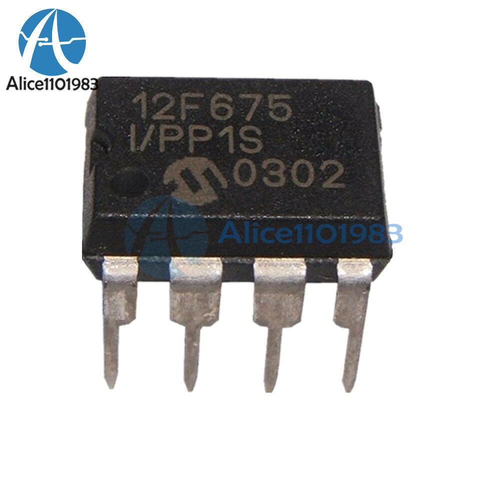 10Pcs IC PIC12F675-I/P PIC12F675 DIP8 MICROCHIP MCU CMOS FLASH-BASE 8BIT