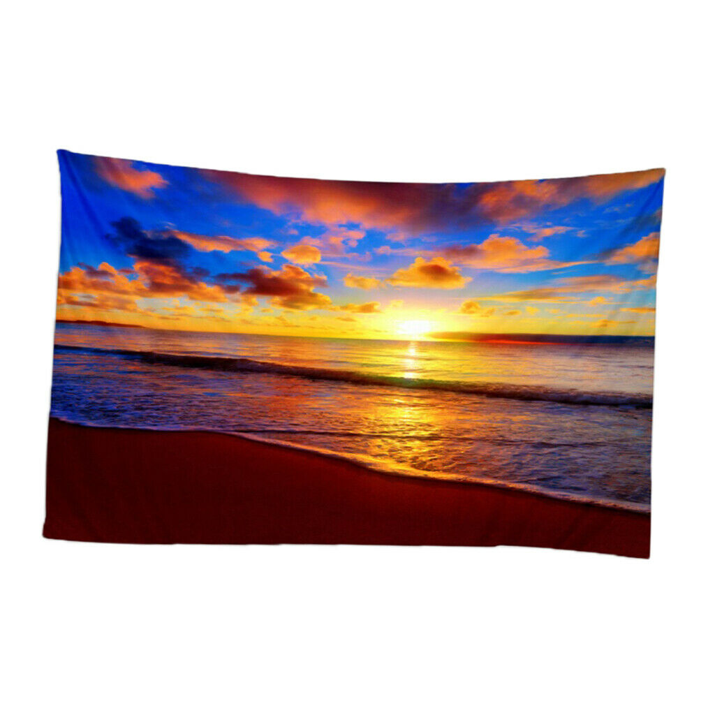 Ocean Sunset Wall Hanging Tapestry for picnic sheet Durable Soft  200x150CM
