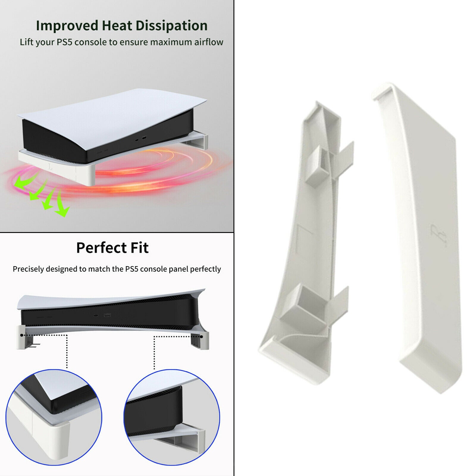 Horizontal Display Stand Easy Install Perfect Fit Stable Storage for PS5