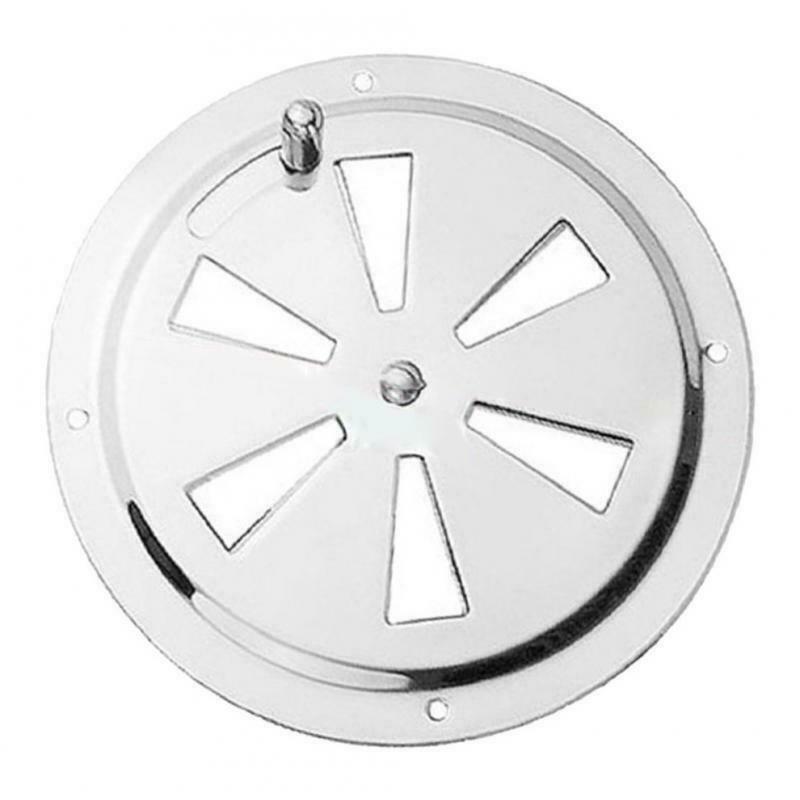 Stainless Steel Round Butterfly Vent, 5-Inch Ventilation Cover Gill Plate  -