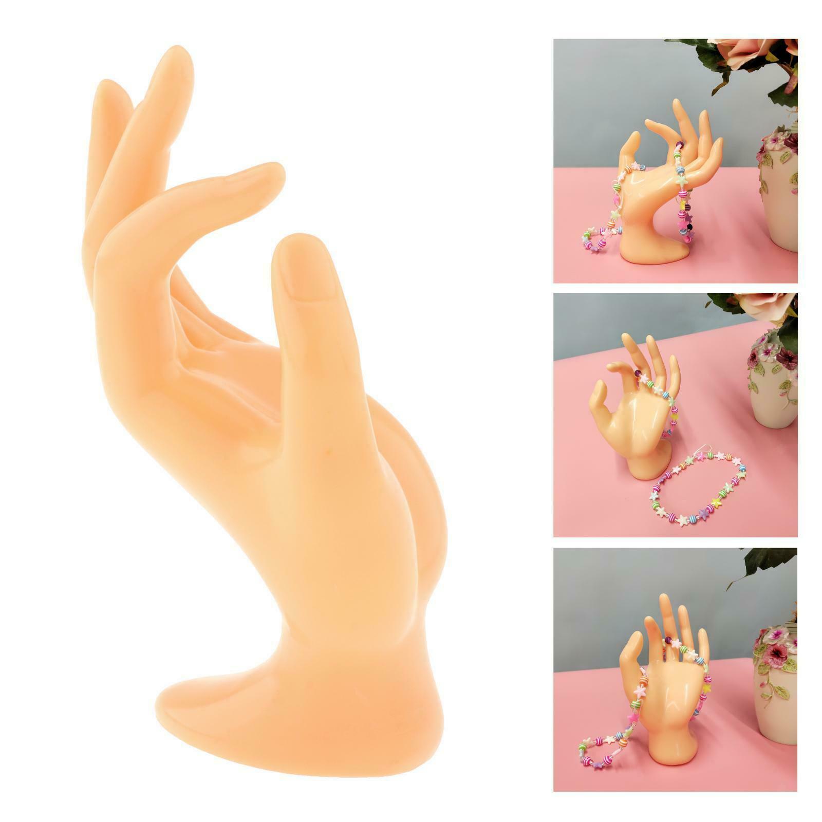 Orange Ok Gesture Hand Chain Necklace Jewelry Stand Organizer Support Decor