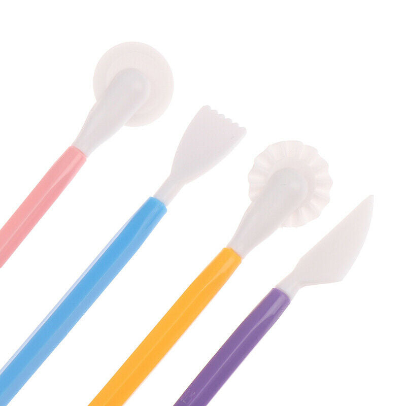 4pcs Fondant Cake Decorating Modelling Tools 8 Styles Flower Decoration P.l8