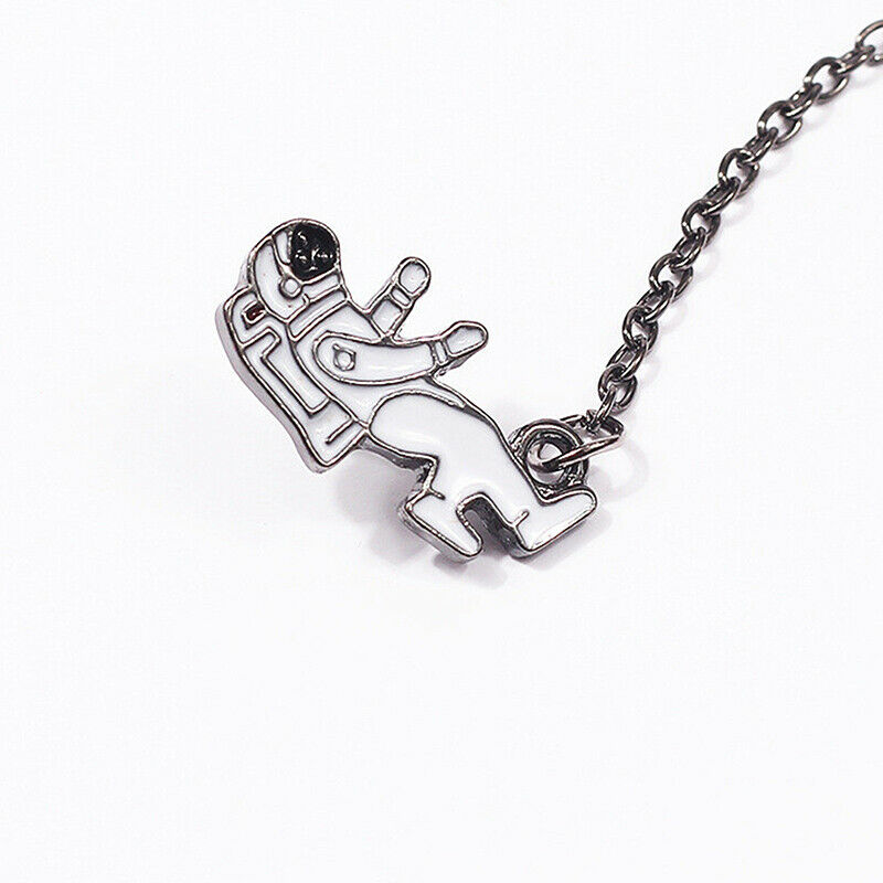 Whale Astronaut Chain Brooch Cartoon Animals Sea Fish Outer Space Lapel P.l8