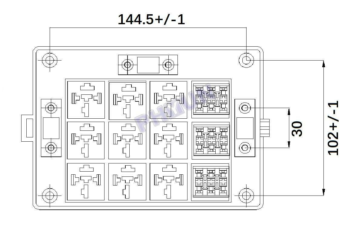12-Way Blade Fuse Box w/ 9-Way Relay Box Assembly For Car Truck SUV Marine Boat