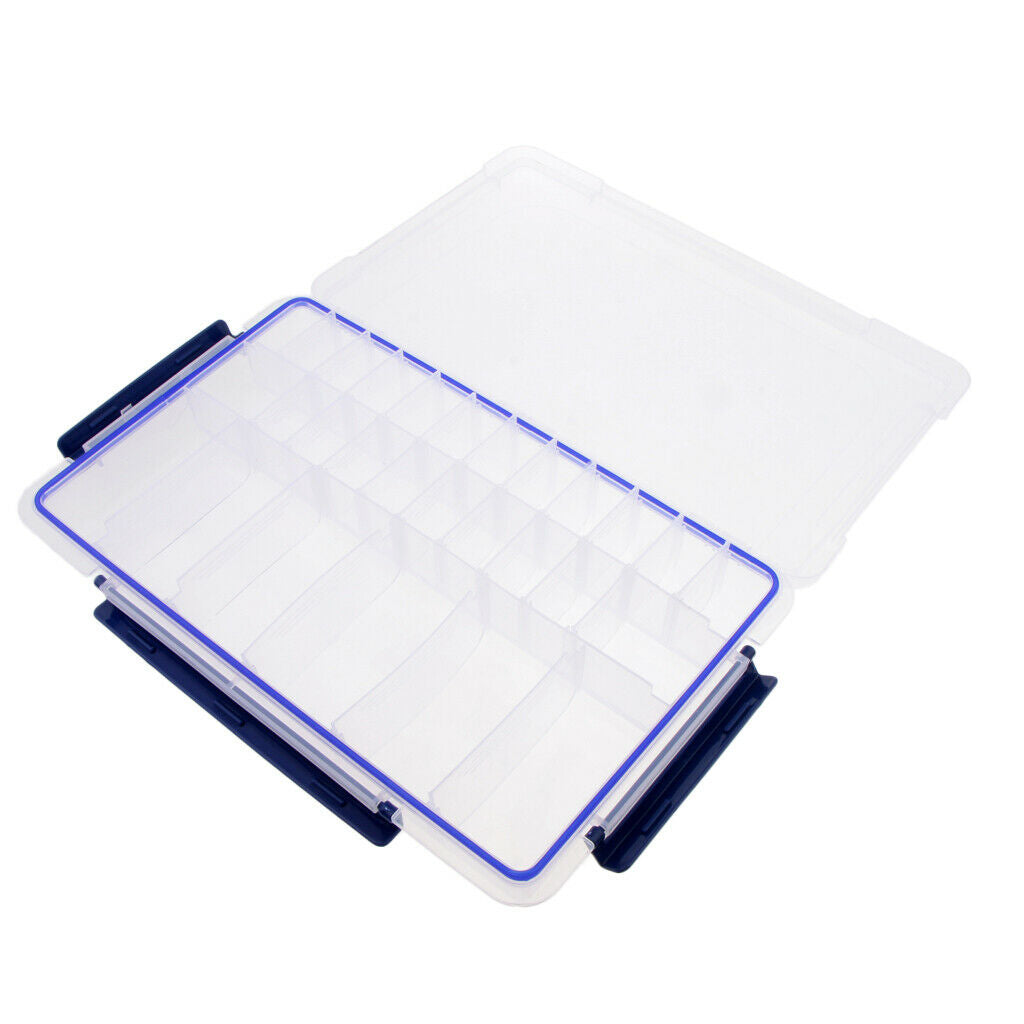 28 Compartments Clear Plastic Jewelry Storage Box Bead Organizer Container