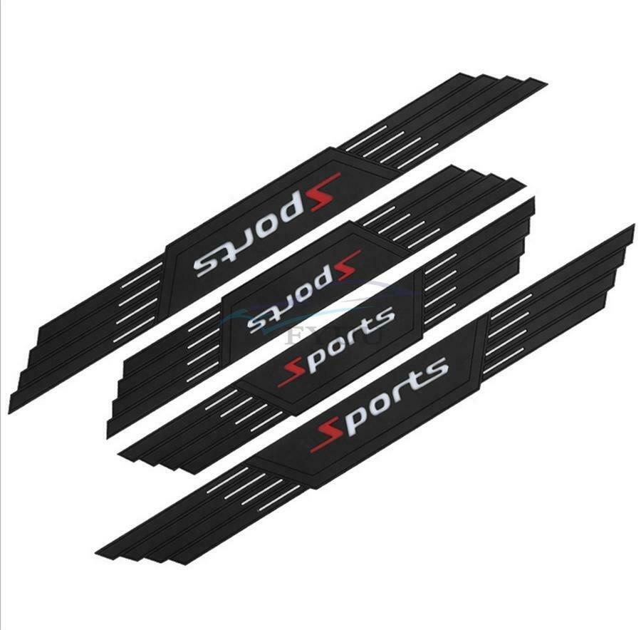 4PCS Universal Rubber Car Door Anti-scratch Plate Threshold Cover Step Protector