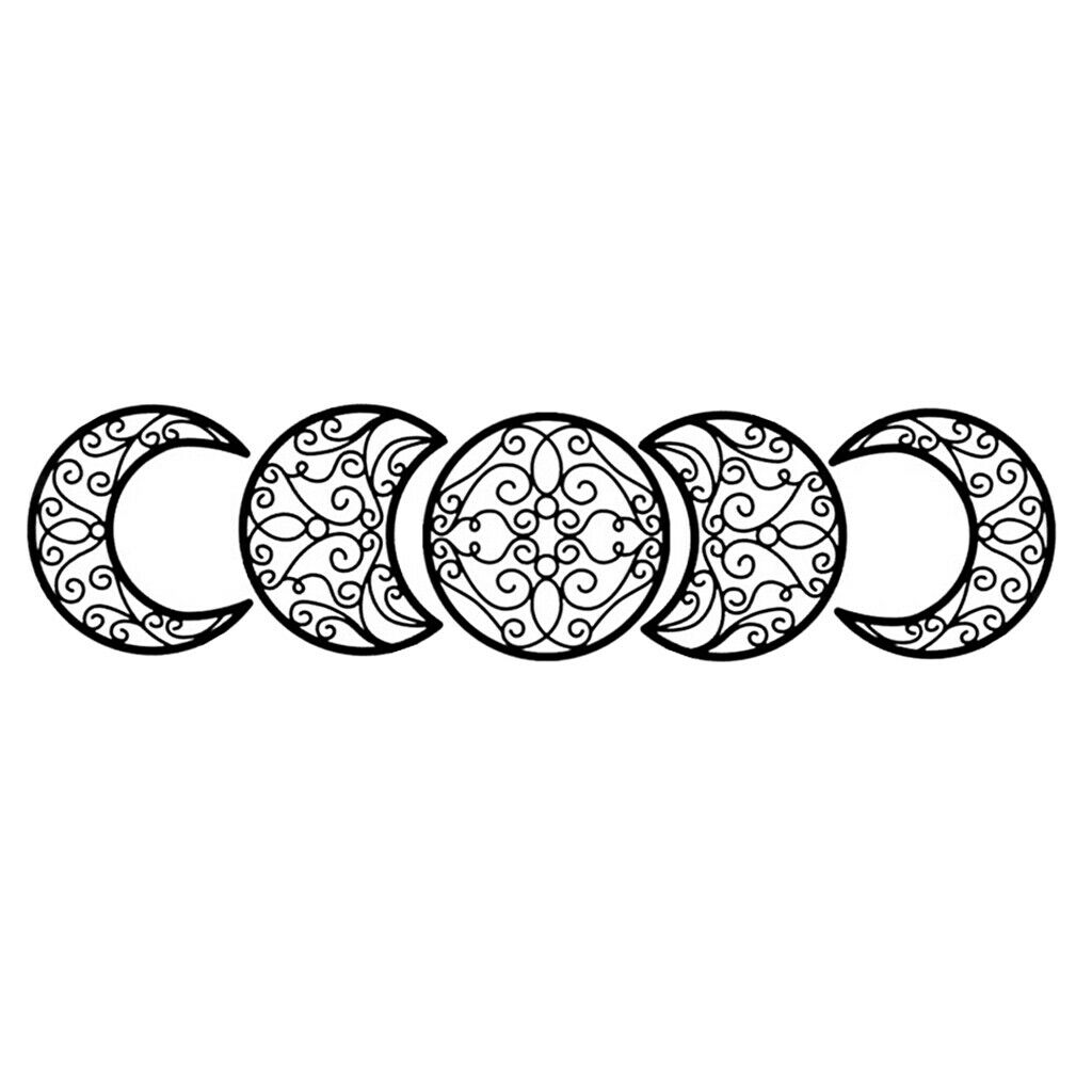 5PCS Bohemian Art Indoor Bedroom Wedding Background Crescent Moon Wall Decor