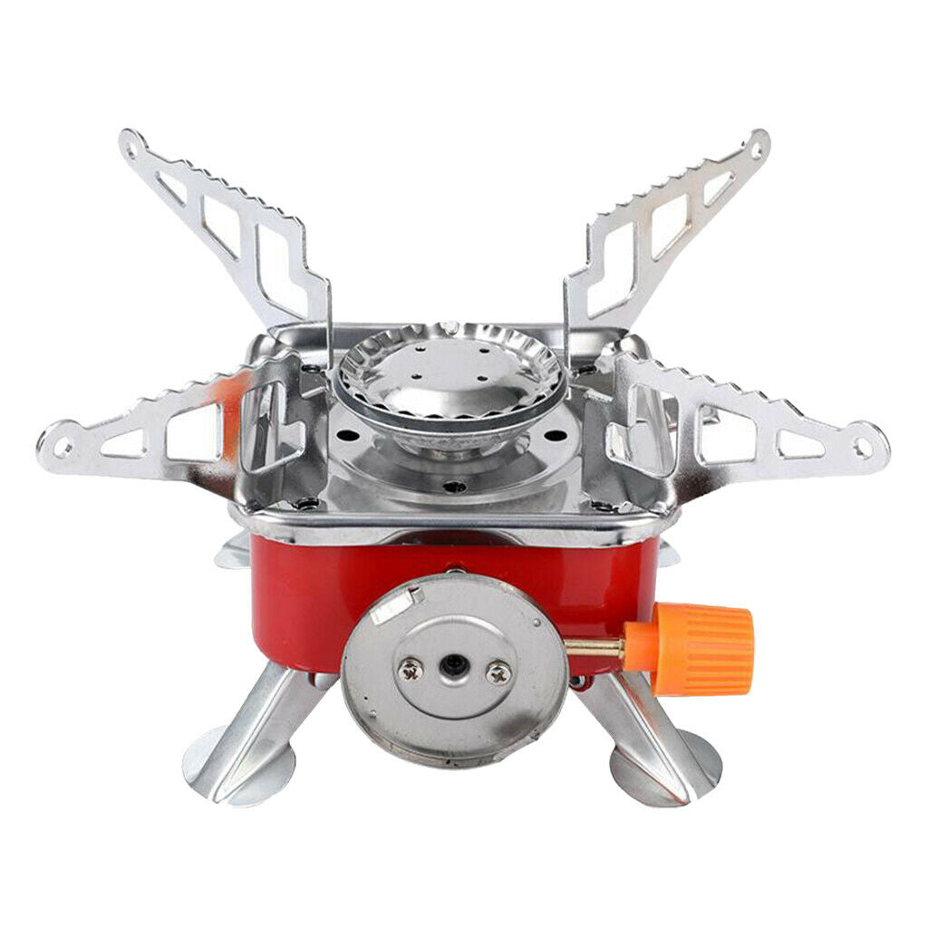 Square Camping Gas Stove Cookout Folding Butane Burner  Travel Stove