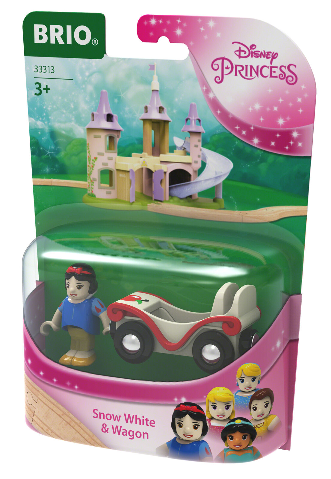 33313 BRIO Disney Princess Snow White & Carriage Set Wooden Train Track Age 3yr+