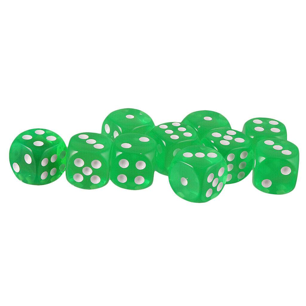 20PCS Acrylic Six Sided D6 Dice for D&D TRPG Party Board Game Toys