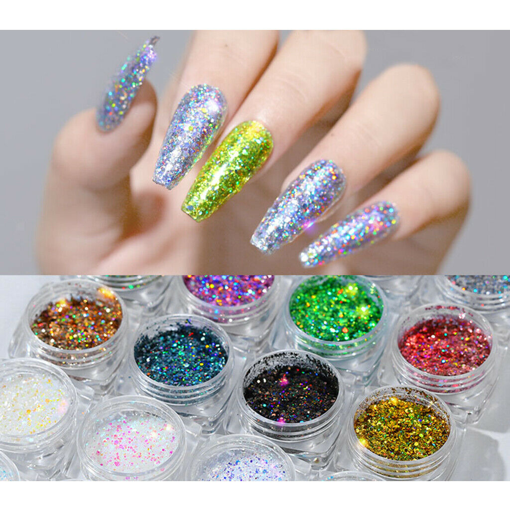 Set of 24 24Colors Dust Powder Colorful Decoration Crafts for Personal Use