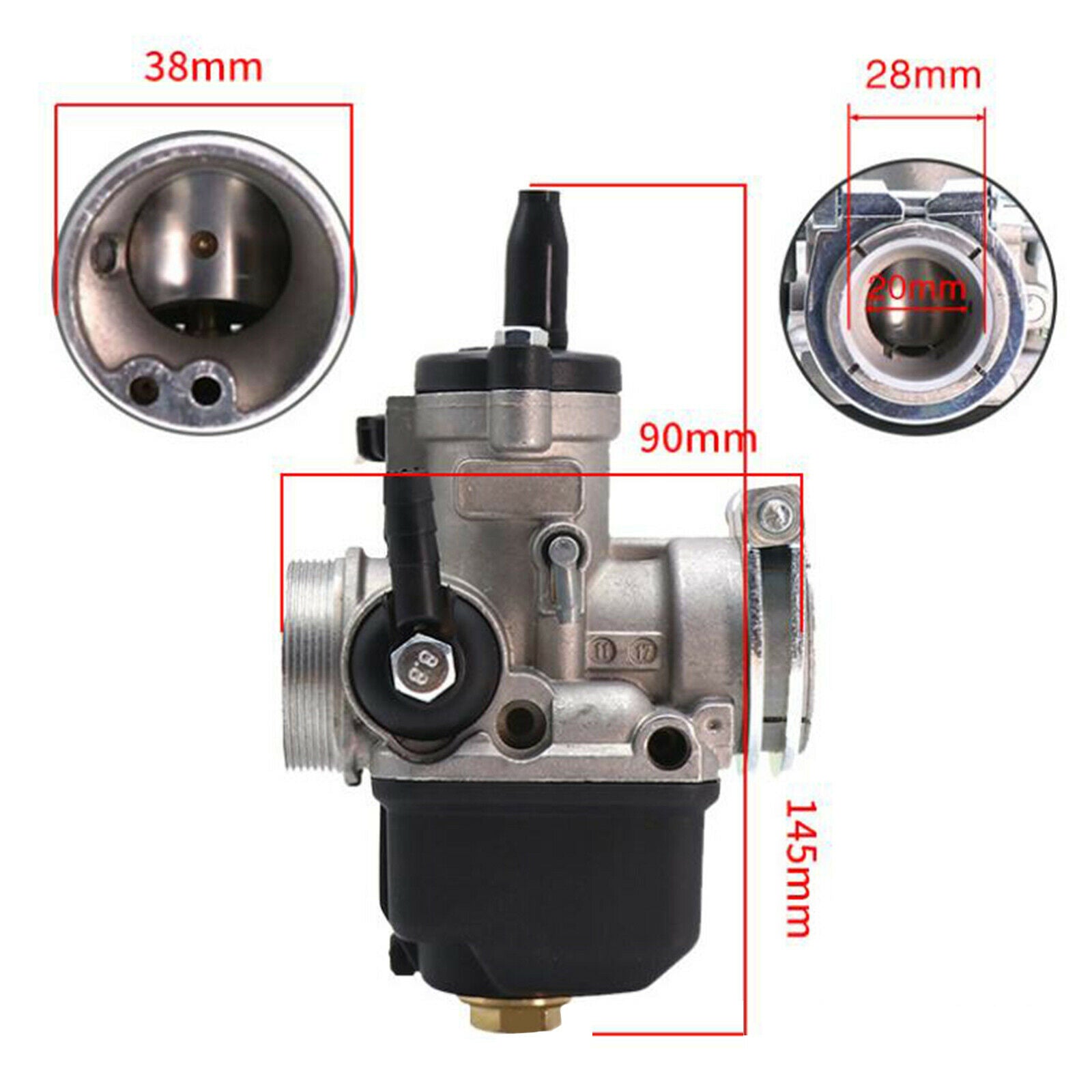 Motorcycles Racing Carburetor for PHBL 20AS 2T(A) 50-250cc Dellorto Carb 1x