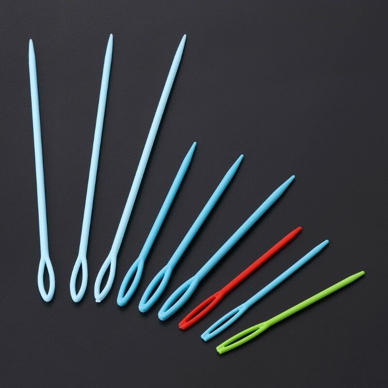 9Pcs Plastic Crochet Hooks Knitting Needles Sewing Tools Needlework Craft